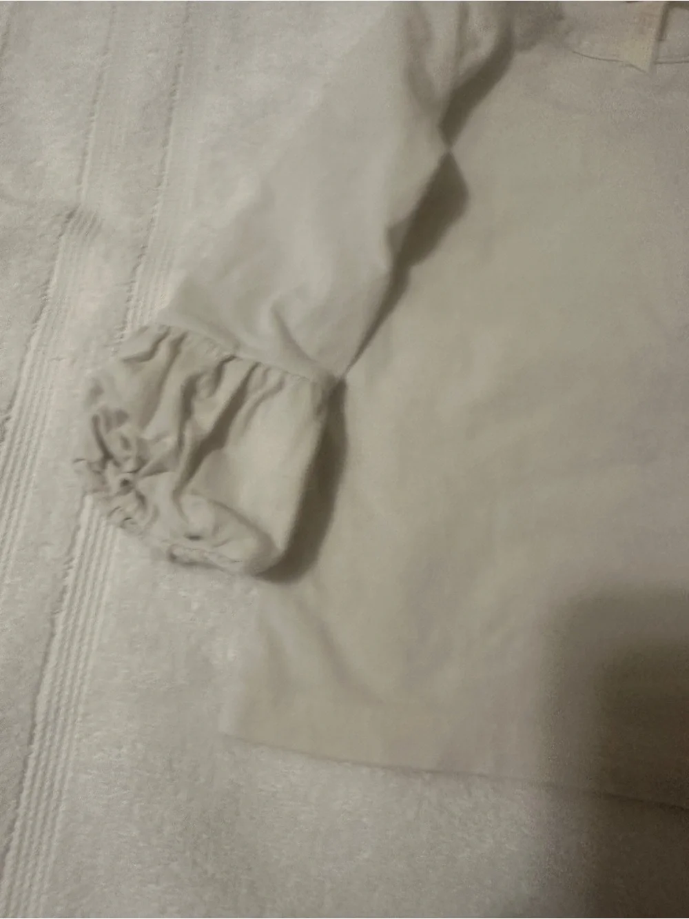 Matilda Jane toddler girls white top with puffy sleeves size 4